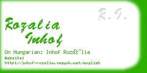 rozalia inhof business card